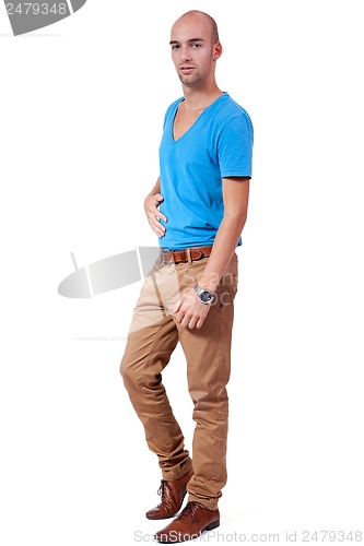 Image of young adult attractive businessman smiling portrait isolated