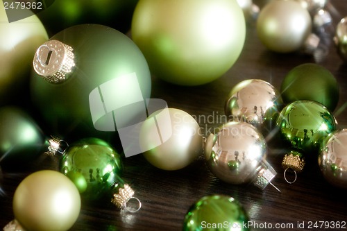 Image of festive glitter christmas decoration bauble seasonal