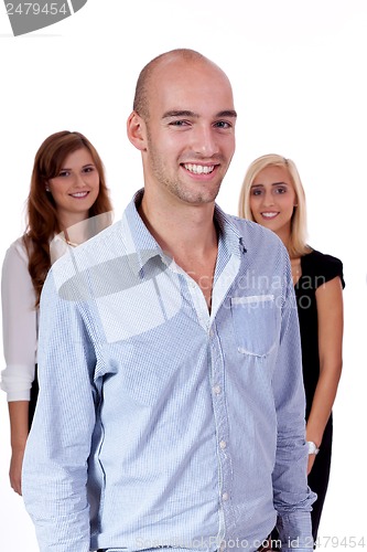 Image of business team diversity happy isolated