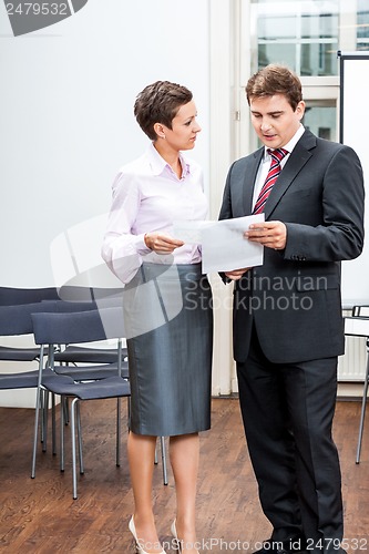 Image of business people working in office teamwork 