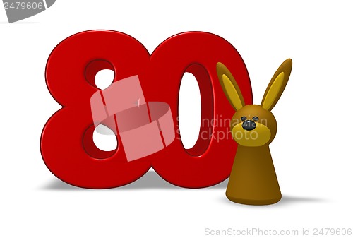 Image of number and rabbit