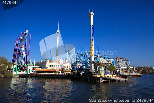 Image of Grona Lund, amusement park in Stockholm, Sweden