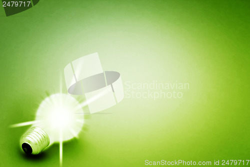 Image of Background with lit lightbulb