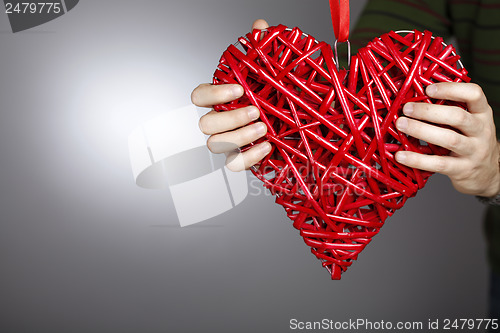 Image of Hand made red heart