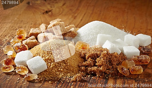 Image of various types of sugar