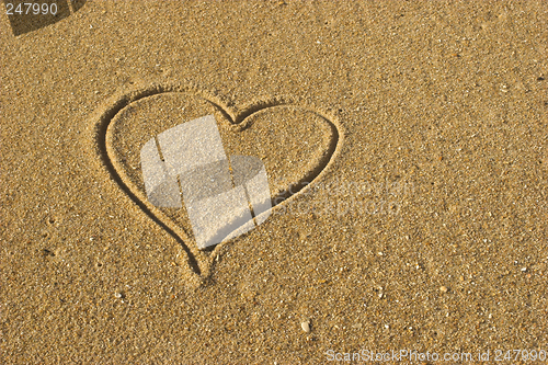 Image of Love Heart on the Sand