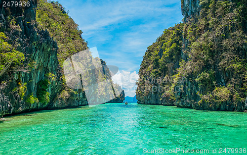 Image of Tropical landscape with cristal clear water