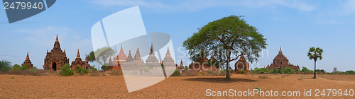 Image of Buddhist Temples in Bagan, panorama