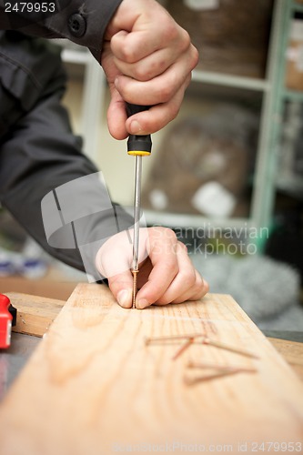 Image of Man with screwdriver