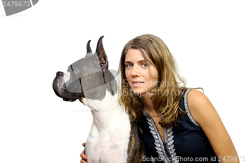 Image of Woman and Dog