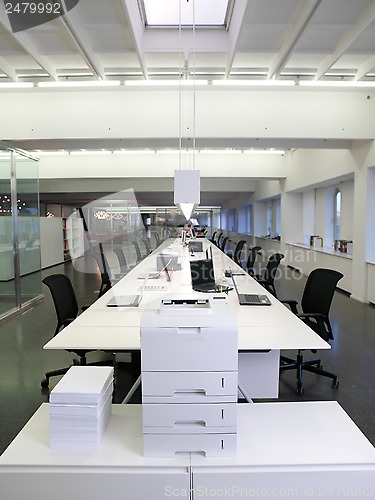 Image of Office interior with computers a