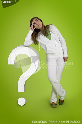 Image of Woman contemplating questions