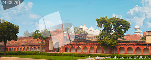 Image of Red Fort. India, Agra. Panorama