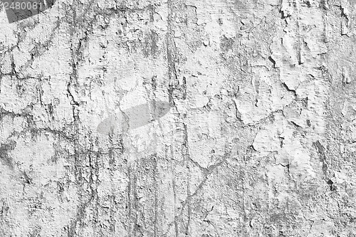 Image of Old concrete wall with peeling paint - background