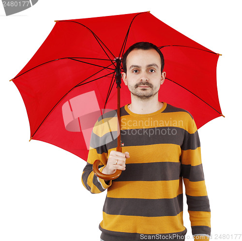 Image of Man with umbrella