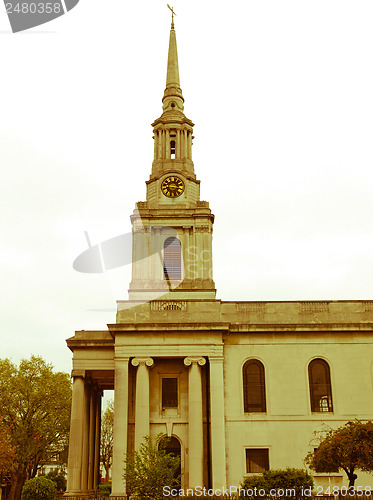 Image of Retro looking All Saints Church, London