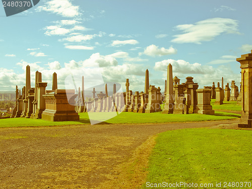 Image of Retro look Glasgow necropolis