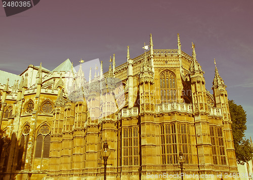 Image of Retro looking Westminster Abbey