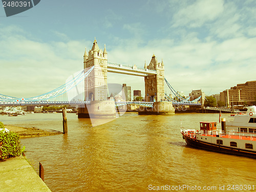 Image of Retro looking Tower Bridge, London