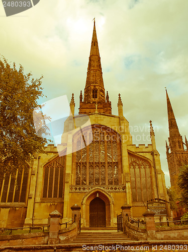 Image of Retro looking Holy Trinity Church, Coventry