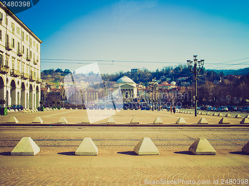 Image of Retro look Piazza Vittorio, Turin