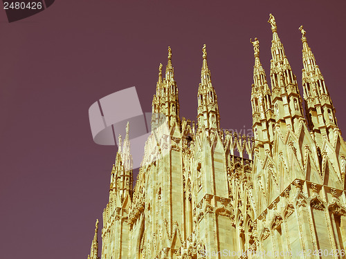 Image of Retro looking Duomo, Milan