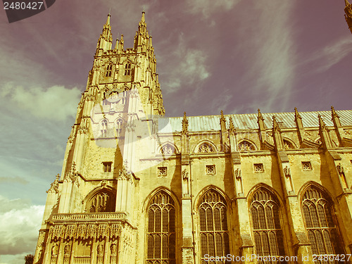 Image of Retro looking Canterbury Cathedral