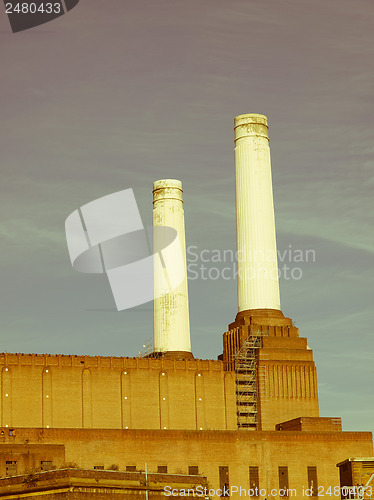 Image of Retro looking Battersea Powerstation London
