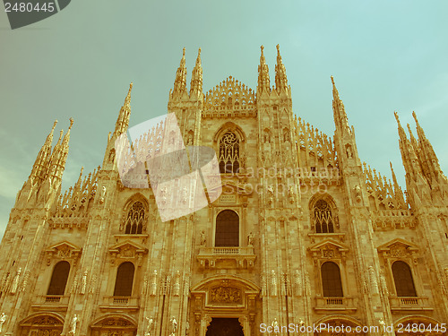 Image of Retro looking Duomo, Milan