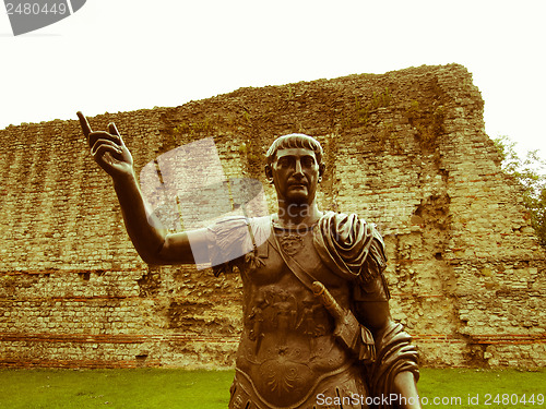 Image of Retro looking Emperor Trajan Statue