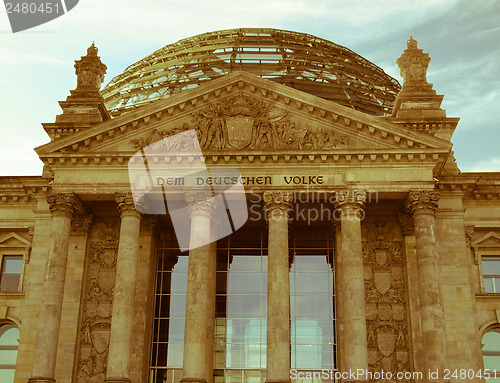 Image of Retro looking Berlin Reichstag