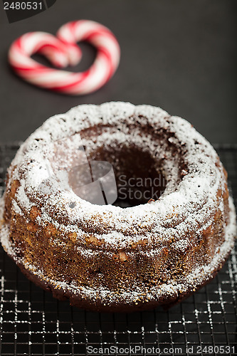 Image of Chocolate cake and candy heart