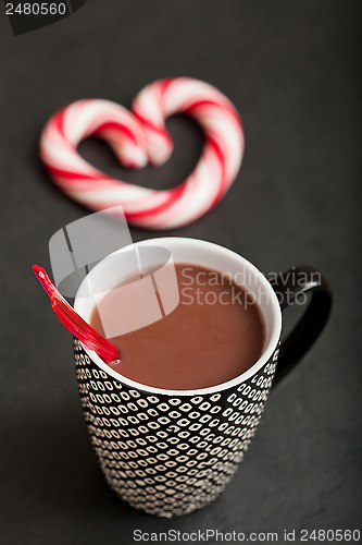 Image of Hot chocolate and candy heart