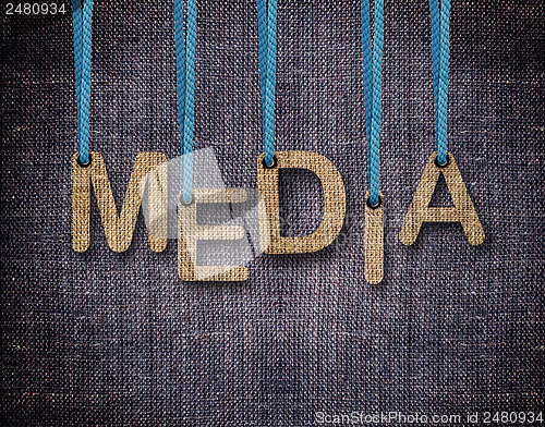 Image of Letters hanging strings