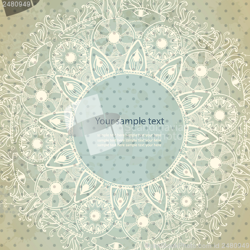 Image of Vintage invitation card on grunge background