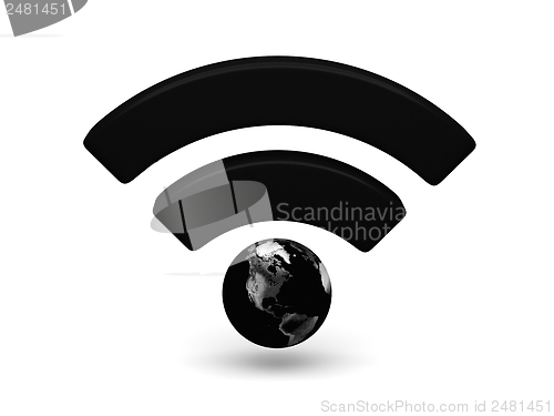 Image of Black WiFi symbol