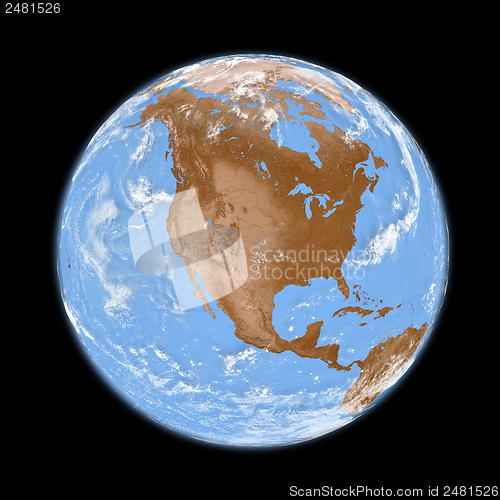 Image of North America on Earth