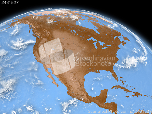 Image of North America on Earth