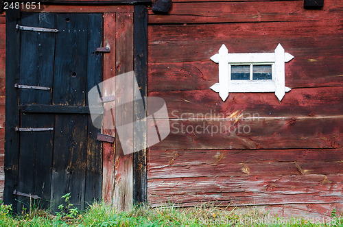 Image of Weathered barn wall