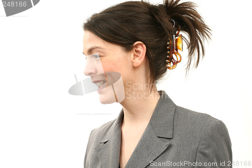 Image of Happy business woman