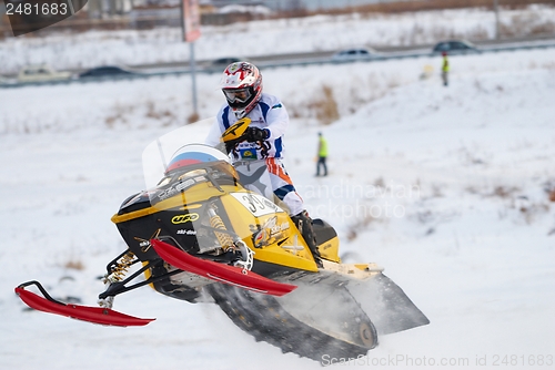 Image of Sport snowmobile jump