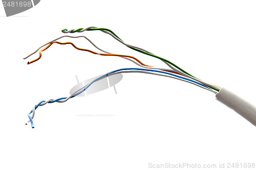Image of colorful electrical wire 