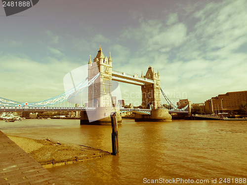 Image of Retro looking Tower Bridge, London