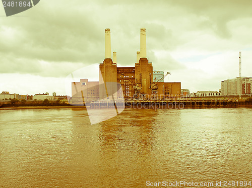 Image of Retro looking Battersea Powerstation London