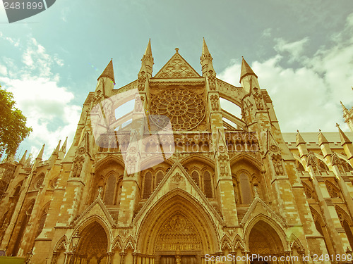 Image of Retro looking Westminster Abbey