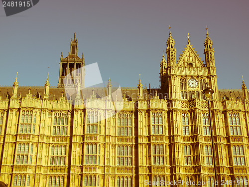 Image of Retro looking Houses of Parliament