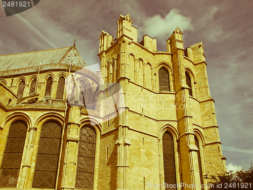 Image of Retro looking Canterbury Cathedral