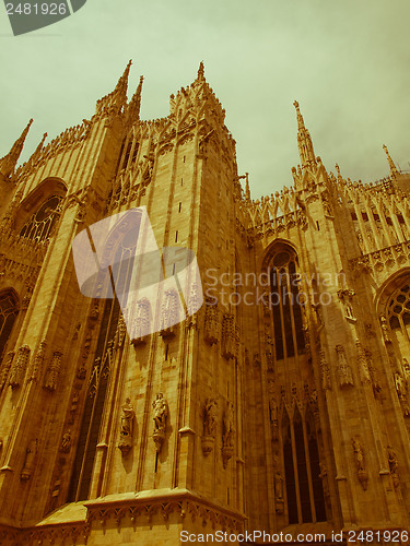 Image of Retro looking Duomo, Milan