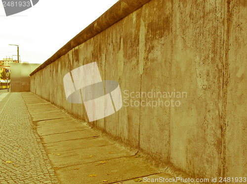 Image of Retro looking Berlin Wall