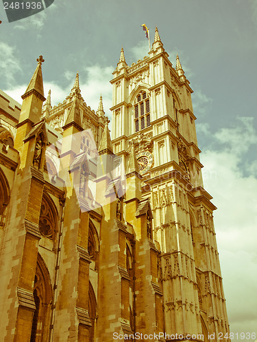 Image of Retro looking Westminster Abbey